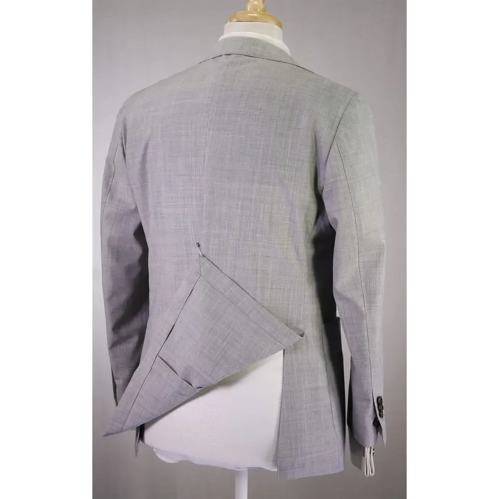 Suitsupply Havana Light Gray Super 120's Wool Slim Fit Patch Pocket Blazer 40S